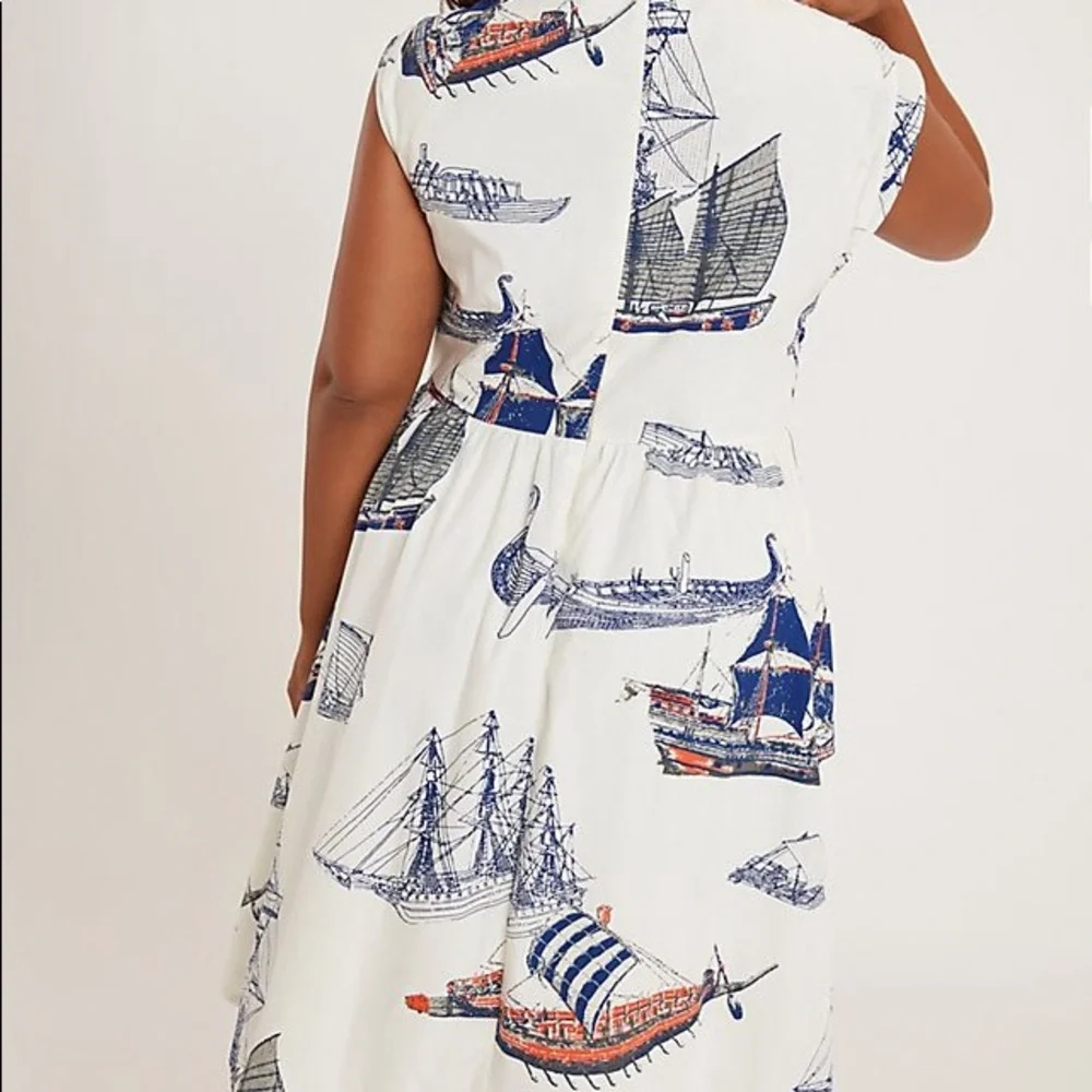 NWT Anthropologie Seafarer Mini Dress Sz 12 P-Fits like 6/8 ๐ ๐ฅ๏ธ - Picture 4 of 6
